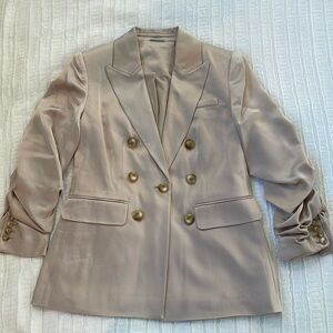 Elie Tahari Champagne Gold Blazer Size 2